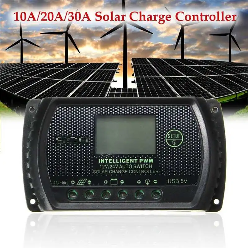 10A/20A/30A Solar Charge Controller PWN USB LCD Display 12V 24V Auto Solar Cell Panel Charger Regulator
10A/20A/30A Solar Charge Controller PWN USB LCD Display 12V 24V Auto Solar Cell Panel Charger Regulator