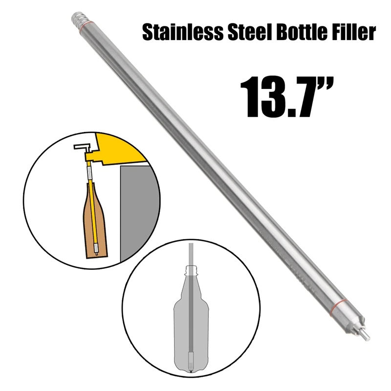 YKPuii 13.7" Length 35cm Stainless Steel Spring Loaded Beer Bottle Filler Wine Beer Bottling Homebrew Shut-off Valve
YKPuii 13.7" Length 35cm Stainless Steel Spring Loaded Beer Bottle Filler Wine Beer Bottling Homebrew Shut-off Valve