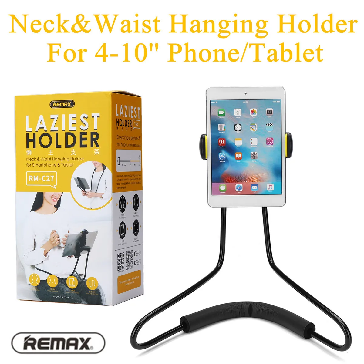 Necklace Lazy Bracket Neck Hanging Phone Tablet Holder For iPhone X/iPad Adjustable Clamp 360 Degree Flexible Stable
Necklace Lazy Bracket Neck Hanging Phone Tablet Holder For iPhone X/iPad Adjustable Clamp 360 Degree Flexible Stable
