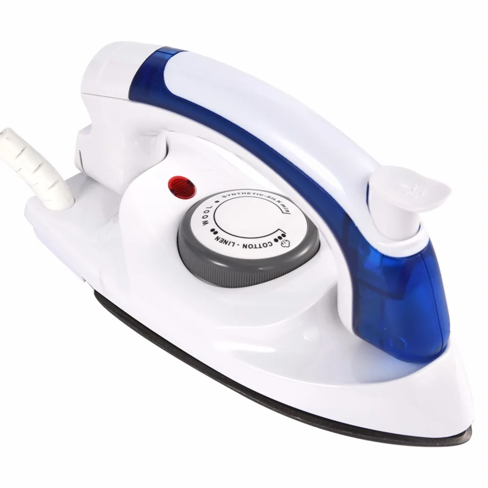

Hot Mini Portable Foldable Electric Steam Iron For Clothes With 3 Gears Teflon Baseplate Handheld Flatiron For Home Travelling