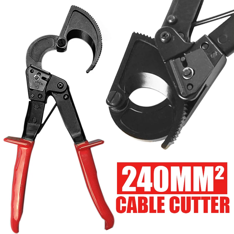 1pc Max 240mm2 Heavy Duty Ratchet Wire Cable Cutter Cutting Copper Clamp Hand Tool
1pc Max 240mm2 Heavy Duty Ratchet Wire Cable Cutter Cutting Copper Clamp Hand Tool