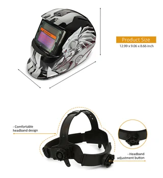 Automatic Changeable Light Electric Welding Protective Helmet Welder Welding Helmets Solar Energy With Hero Character Pattern
Automatic Changeable Light Electric Welding Protective Helmet Welder Welding Helmets Solar Energy With Hero Character Pattern