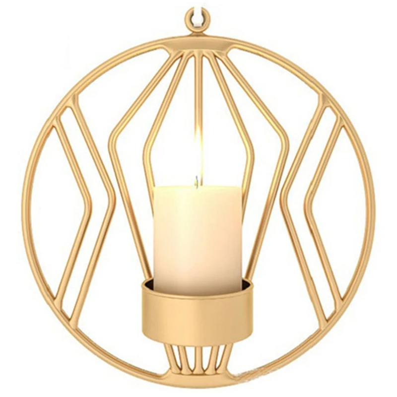 3D Geometric Round Iron Tealight Candle Holder Nordic Style Sconce Wedding Party Candlestick Home Wall Decor
3D Geometric Round Iron Tealight Candle Holder Nordic Style Sconce Wedding Party Candlestick Home Wall Decor