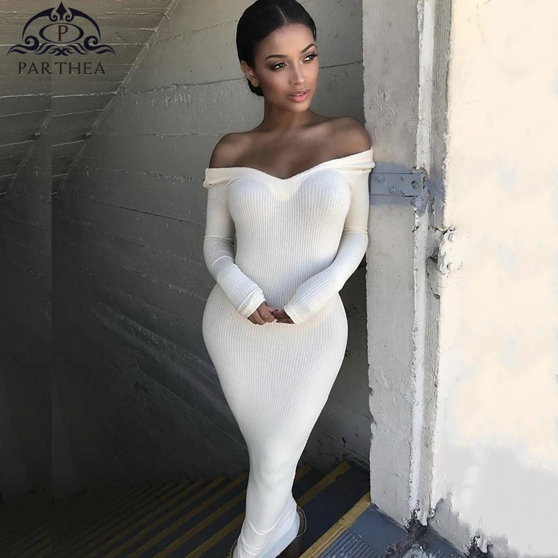 Parthea Bodycon Knitted Dress Women Sexy Long Sleeve V-neck Sweater 2019 Spring autumn Elegant Long Dress Casual Midi dresses
Parthea Bodycon Knitted Dress Women Sexy Long Sleeve V-neck Sweater 2019 Spring autumn Elegant Long Dress Casual Midi dresses