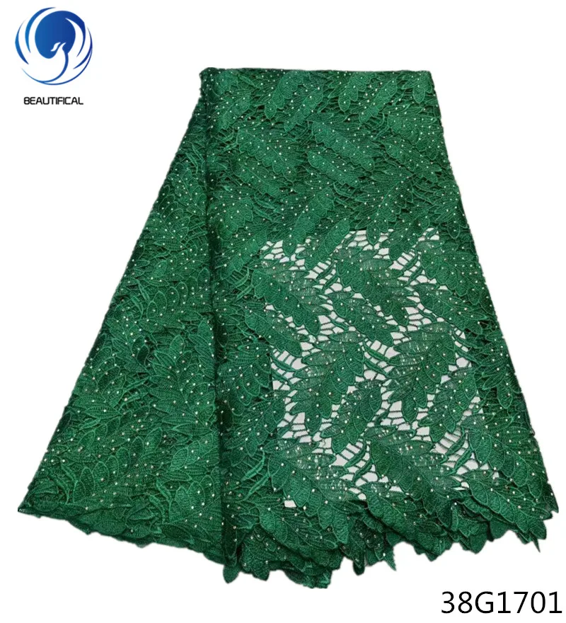 Beautifical cord fabric lace green guipure lace fabric african lace fabrics 2018 nigerian for dresses materials 5yards/lot 38G17
Beautifical cord fabric lace green guipure lace fabric african lace fabrics 2018 nigerian for dresses materials 5yards/lot 38G17