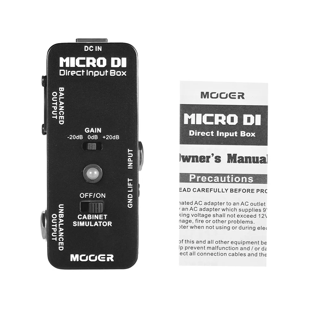 MOOER MICRO DI педаль для гитары, имитатор для шкафа, педаль для гитары, полный металлический фотоэлемент и аксессуары
MOOER MICRO DI педаль для гитары, имитатор для шкафа, педаль для гитары, полный металлический фотоэлемент и аксессуары