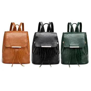 Women Backpack Solid Color Design PU Leather Large Capacity School Bag for Girls Ladies Travel Leisure Shoulder Bag 2019 New
Women Backpack Solid Color Design PU Leather Large Capacity School Bag for Girls Ladies Travel Leisure Shoulder Bag 2019 New