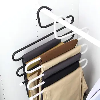 AsyPets Multifunction 5 Layers S Shape Stainless Steel Trousers Rack Hanger for Closet Storage
AsyPets Multifunction 5 Layers S Shape Stainless Steel Trousers Rack Hanger for Closet Storage