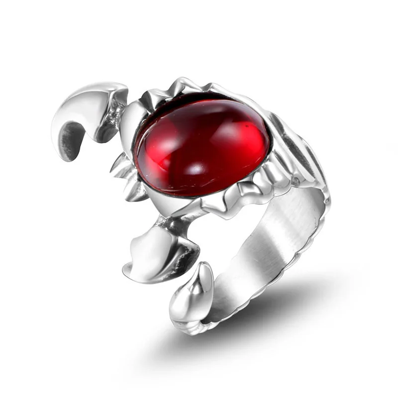 Mens Stainless Steel Ring Big Red Black Gems Stone Scorpion Shape Personality Biker Vintage jewelry Fine Polish Never Fade Gift
Mens Stainless Steel Ring Big Red Black Gems Stone Scorpion Shape Personality Biker Vintage jewelry Fine Polish Never Fade Gift