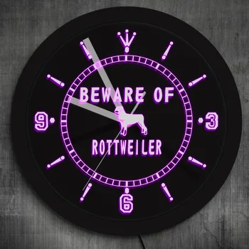 Beware Of Rottweiler Dog LED Wall Clock With Color Changing LED Light Rottweiler 3D Wall Watch Clock Modern Nursery Decor
Beware Of Rottweiler Dog LED Wall Clock With Color Changing LED Light Rottweiler 3D Wall Watch Clock Modern Nursery Decor