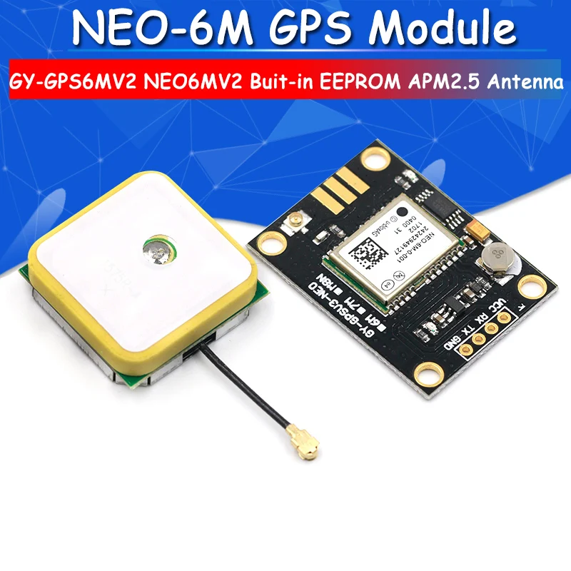 GY-NEO6MV2 new NEO-6M GPS Module NEO6MV2 with Flight Control EEPROM MWC APM2.5 large antenna for arduino
GY-NEO6MV2 new NEO-6M GPS Module NEO6MV2 with Flight Control EEPROM MWC APM2.5 large antenna for arduino