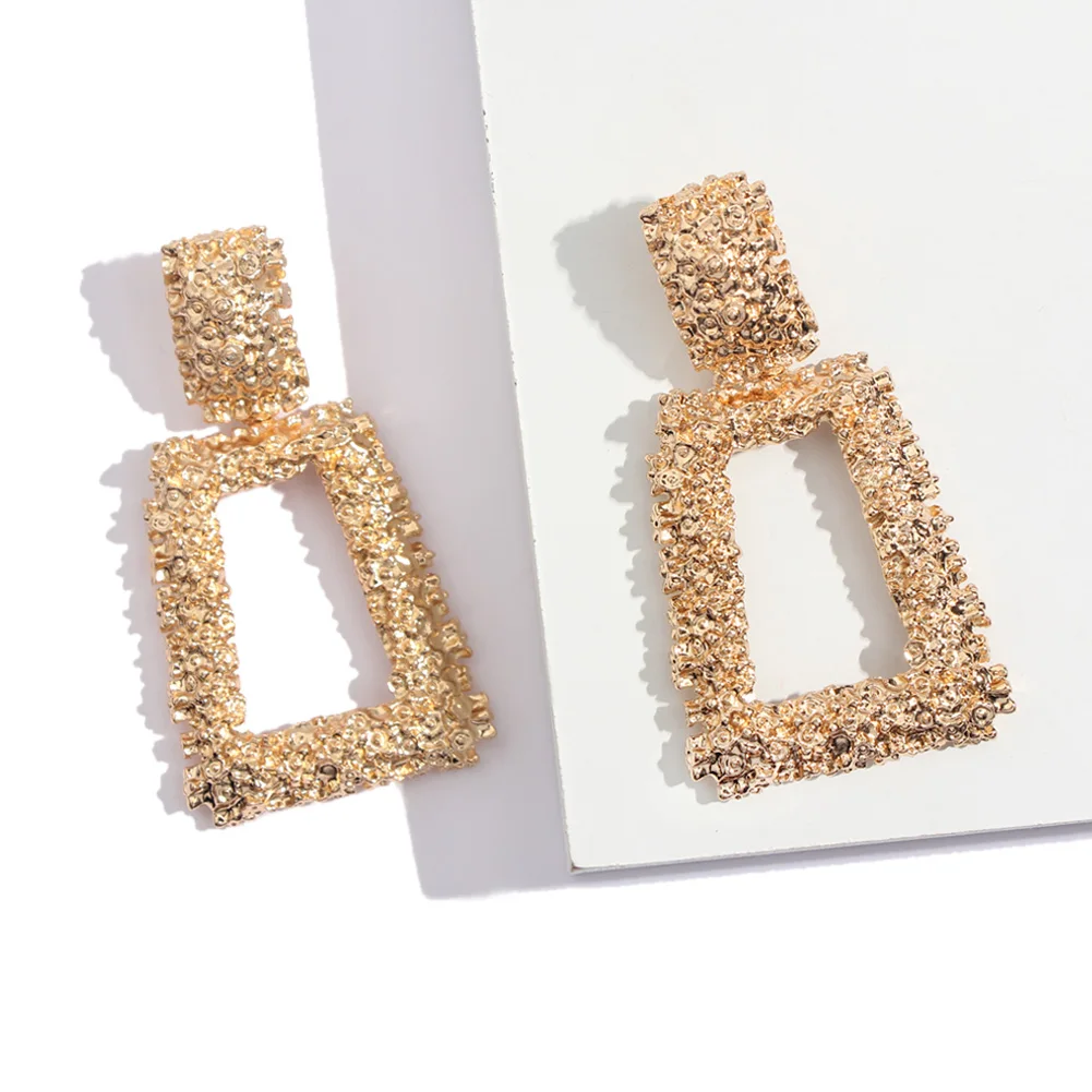 Flatfoosie ZA Geometric Big Stud Earrings For Women Gold Color Fashion Heavy Statement Long Earring Punk Metal Alloy Jewelry New
Flatfoosie ZA Geometric Big Stud Earrings For Women Gold Color Fashion Heavy Statement Long Earring Punk Metal Alloy Jewelry New
