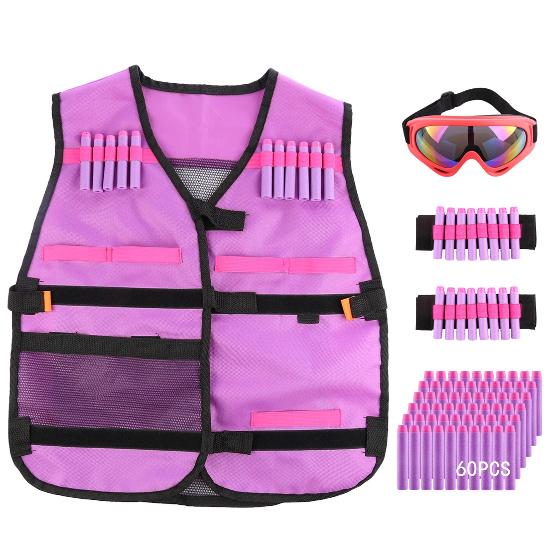 10 Soft Bullet Women Soft Foam Bullets Goggle Wrist Strap Upgrades Tactical Equipment Standard Kit for Nerf N-strike Elite
10 Soft Bullet Women Soft Foam Bullets Goggle Wrist Strap Upgrades Tactical Equipment Standard Kit for Nerf N-strike Elite