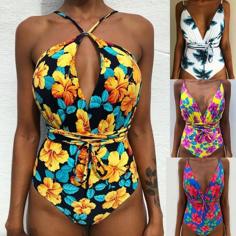 Piece Swimsuit Women 2019 Swimwear Sexy Deep V Bodysuit Swimsuit Leaf Print Bathing Suit Backless Beach Wear Halter Monokini
Piece Swimsuit Women 2019 Swimwear Sexy Deep V Bodysuit Swimsuit Leaf Print Bathing Suit Backless Beach Wear Halter Monokini