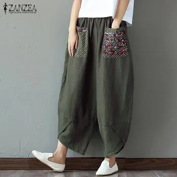 Vintage Harem Pants ZANZEA 2020 Women's Trousers Elastic Waist Casual Palazzo Female Patchwork Baggy Pantalon Plus Size Pants
Vintage Harem Pants ZANZEA 2020 Women's Trousers Elastic Waist Casual Palazzo Female Patchwork Baggy Pantalon Plus Size Pants