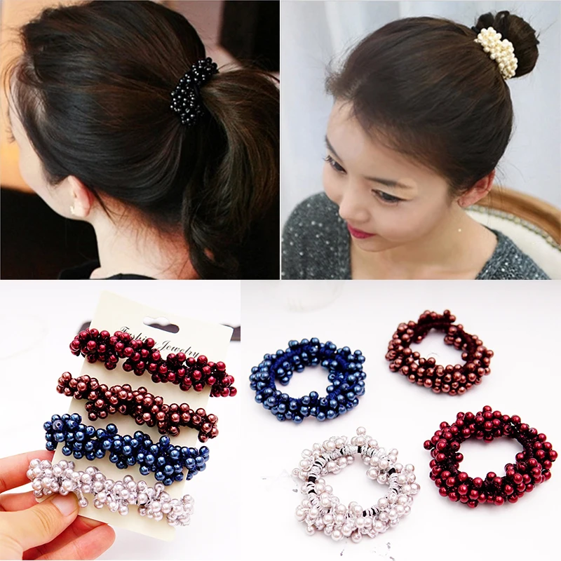 Fashion Pearls Bead Elastic Rubber Hair Bands Elegant Headwear Women Girl Hair Rope Scrunchy Ponytail Holder Hair Accessories
Fashion Pearls Bead Elastic Rubber Hair Bands Elegant Headwear Women Girl Hair Rope Scrunchy Ponytail Holder Hair Accessories