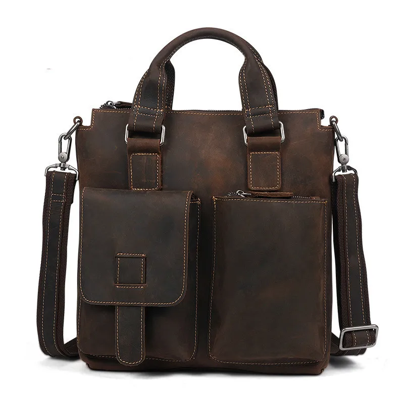 Men's Shoulder Bag Leather Handle Messenger Bag s711-40 Vintage Handmade Crazy Horse Leather Bag Cross Body Vintage Satchel Bags
Men's Shoulder Bag Leather Handle Messenger Bag s711-40 Vintage Handmade Crazy Horse Leather Bag Cross Body Vintage Satchel Bags