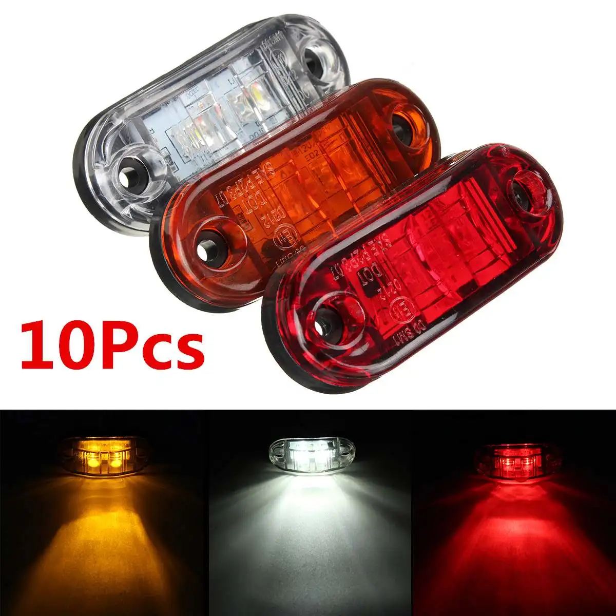 10 Pcs White / Red / Amber Side Marker LED Light For Cars Trucks Trailers Clearance Lamp 12v / 24v
10 Pcs White / Red / Amber Side Marker LED Light For Cars Trucks Trailers Clearance Lamp 12v / 24v