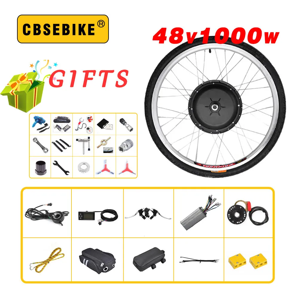 CBSEBIKE 48V 1000W Electric Bike Kit for 20" 26" 28" 700C 29inch Wheel Motor LCD Ebike e bike Conversion
CBSEBIKE 48V 1000W Electric Bike Kit for 20" 26" 28" 700C 29inch Wheel Motor LCD Ebike e bike Conversion