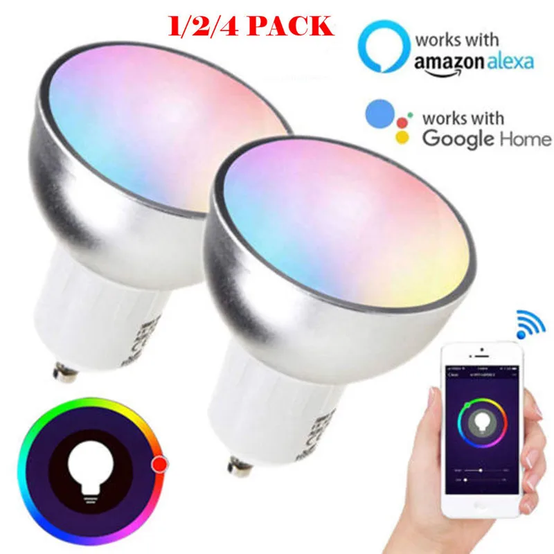 1 Pack WiFi GU10 Smart Home Light Bulbs - Works with Alexa and Google Home Office
1 Pack WiFi GU10 Smart Home Light Bulbs - Works with Alexa and Google Home Office