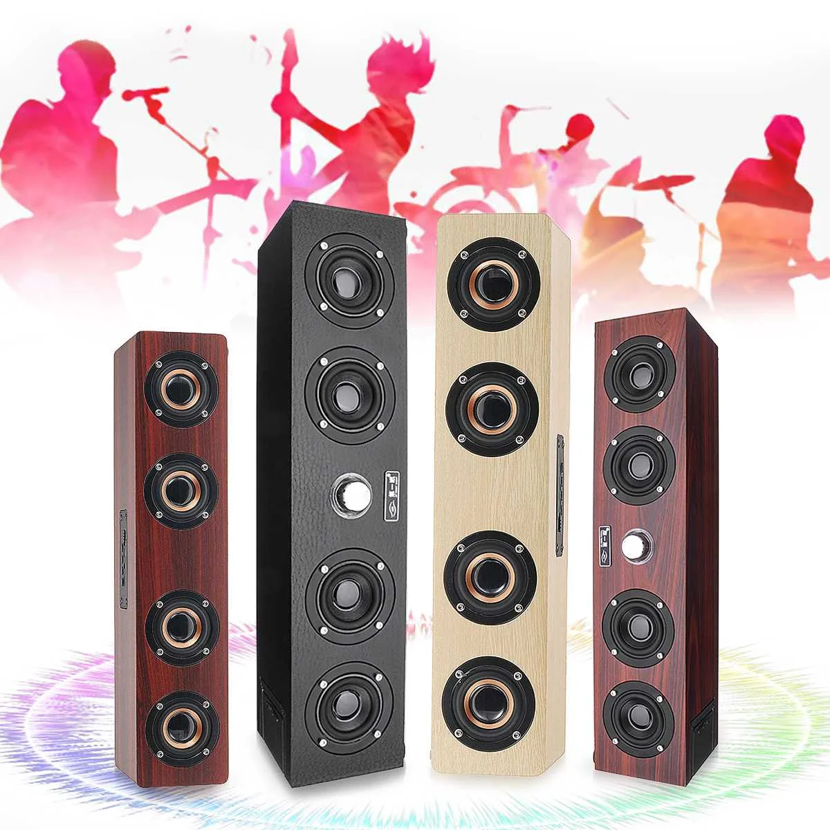 W8 12W Wooden bluetooth Speaker Wireless Hi-Fi USB Loud Quad Speaker FM Radio 3000mAh Bass TF Card AUX Mode Music Player Speaker
W8 12W Wooden bluetooth Speaker Wireless Hi-Fi USB Loud Quad Speaker FM Radio 3000mAh Bass TF Card AUX Mode Music Player Speaker