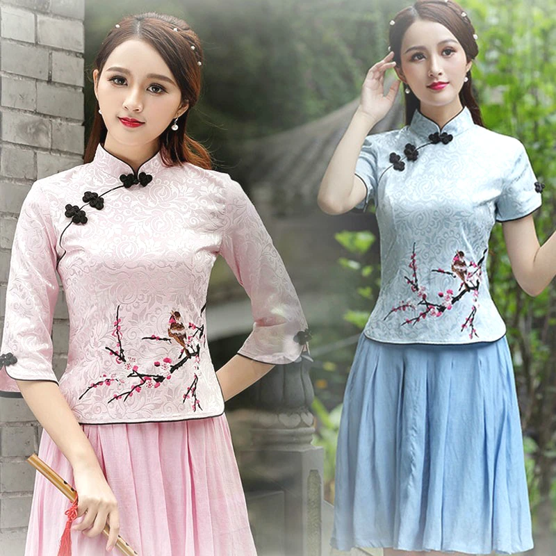 Folk Guzheng Clothes Sets Traditional Shirt Chinese Clothing Women Tang Costume Cheongsam Suit-dress Tops+Skirt Hanfu Dress XXXL
Folk Guzheng Clothes Sets Traditional Shirt Chinese Clothing Women Tang Costume Cheongsam Suit-dress Tops+Skirt Hanfu Dress XXXL