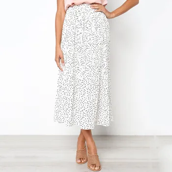 Women Wave Point Print Pleated Skirts 2019 Spring Summer Ladies Loose Midi Long Korean Elegant High Waist Sun Skirt
Women Wave Point Print Pleated Skirts 2019 Spring Summer Ladies Loose Midi Long Korean Elegant High Waist Sun Skirt