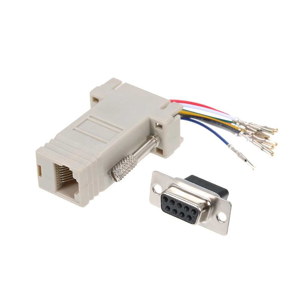 Переходник от RJ45 до последовательного порта Мама DB 9 контактный модуль 8P8C