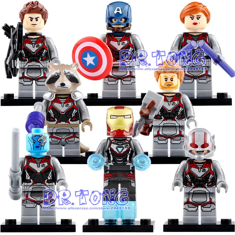 20pcs Avengers 4 Endgame Legoed Minifigured Thanos War Machin Thor Rocket Raccoon Black Widow Nebula Building Blocks Toys X0233
20pcs Avengers 4 Endgame Legoed Minifigured Thanos War Machin Thor Rocket Raccoon Black Widow Nebula Building Blocks Toys X0233