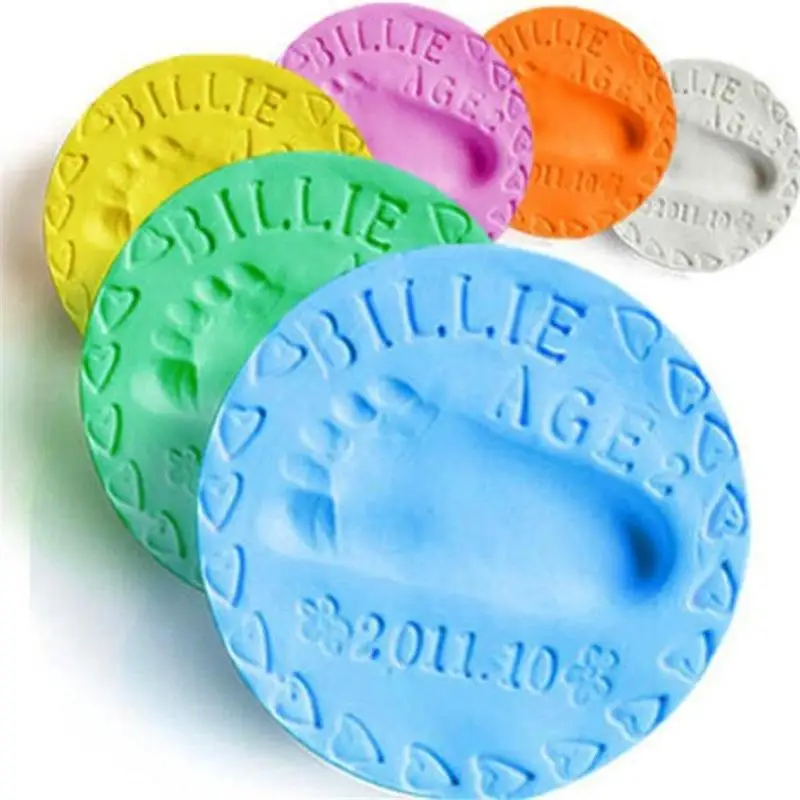 Детская игрушка сувенир из мягкой глины 20 г|Наборы для отпечатков рук и стоп| |