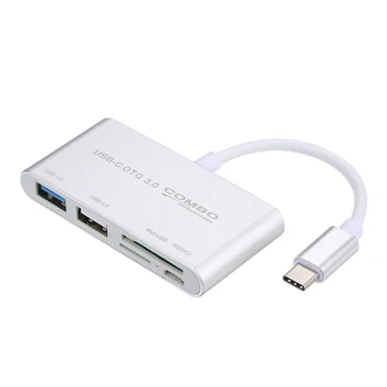 USB C USB 3.1 Type C HUB with Card Reader 5 in 1 USB-C Hub Type-c OTG Hub Combo USB3.0 Multi Spliter for Macbook Pro Air(Sliver)
USB C USB 3.1 Type C HUB with Card Reader 5 in 1 USB-C Hub Type-c OTG Hub Combo USB3.0 Multi Spliter for Macbook Pro Air(Sliver)