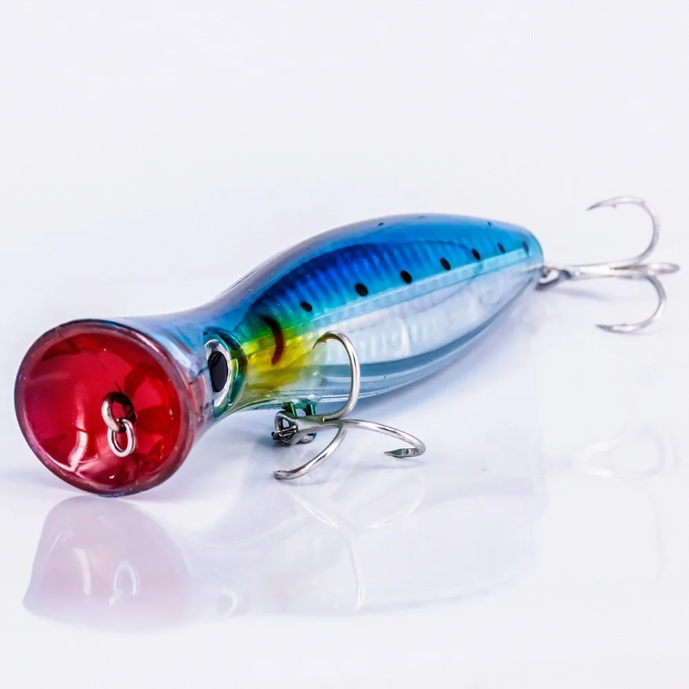 High Quality 8 Colors 3D eyes 12cm 42G Big Fishing Lure Hard Popper Lure Wobblers Deep Sea Fishing Whopper Plopper treble hooks
High Quality 8 Colors 3D eyes 12cm 42G Big Fishing Lure Hard Popper Lure Wobblers Deep Sea Fishing Whopper Plopper treble hooks