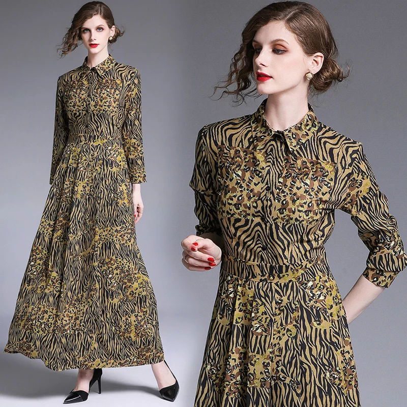 Runway Dresses 2019 Women High Quality Vintage leopard Print Party Dresses Designer Long Maxi Dress Vestidps Robe Femme
Runway Dresses 2019 Women High Quality Vintage leopard Print Party Dresses Designer Long Maxi Dress Vestidps Robe Femme