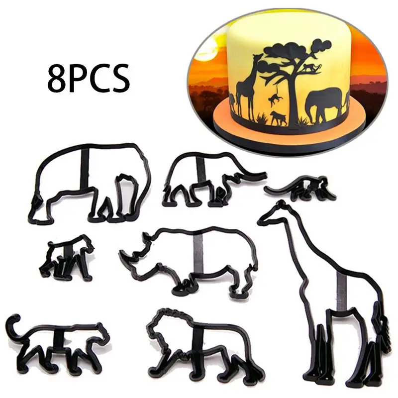 8pcs Animal Cutting Model Fondant Cake Cookie Chocolate Printing Mold Baking Tool Elephant Giraffe Monkey Rhinoceros Pattern
8pcs Animal Cutting Model Fondant Cake Cookie Chocolate Printing Mold Baking Tool Elephant Giraffe Monkey Rhinoceros Pattern