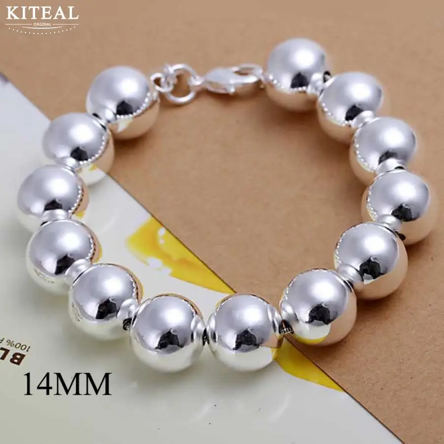 Unisex Ball 925 stamp Jewelry 14MM Prayer Beads Bracelet Classic Charms bangle Femme Silver Plated String Bracelets Men
Unisex Ball 925 stamp Jewelry 14MM Prayer Beads Bracelet Classic Charms bangle Femme Silver Plated String Bracelets Men
