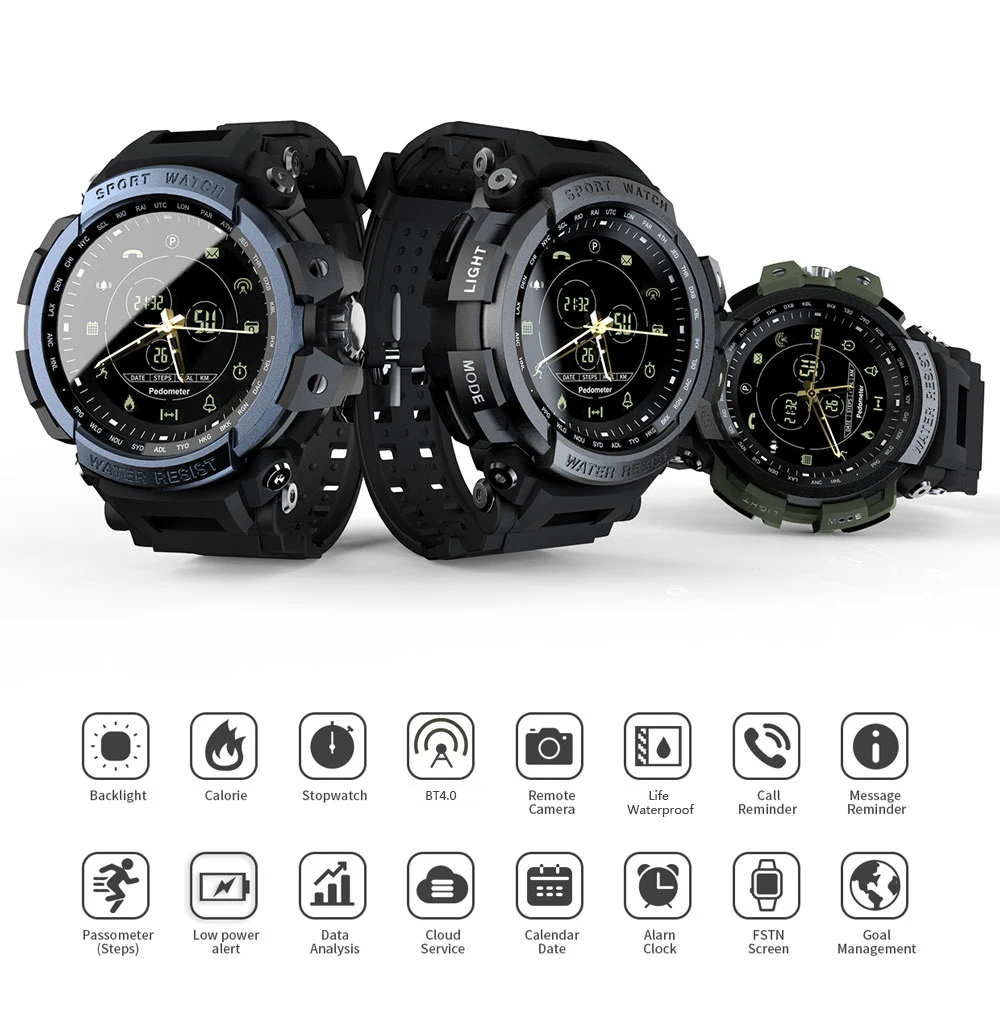 LOKMAT Sports Smart Watch men BT4.0 Waterproof Calories Alarm Men watches digital Smartwatch for iOS Android #XJ30
LOKMAT Sports Smart Watch men BT4.0 Waterproof Calories Alarm Men watches digital Smartwatch for iOS Android #XJ30