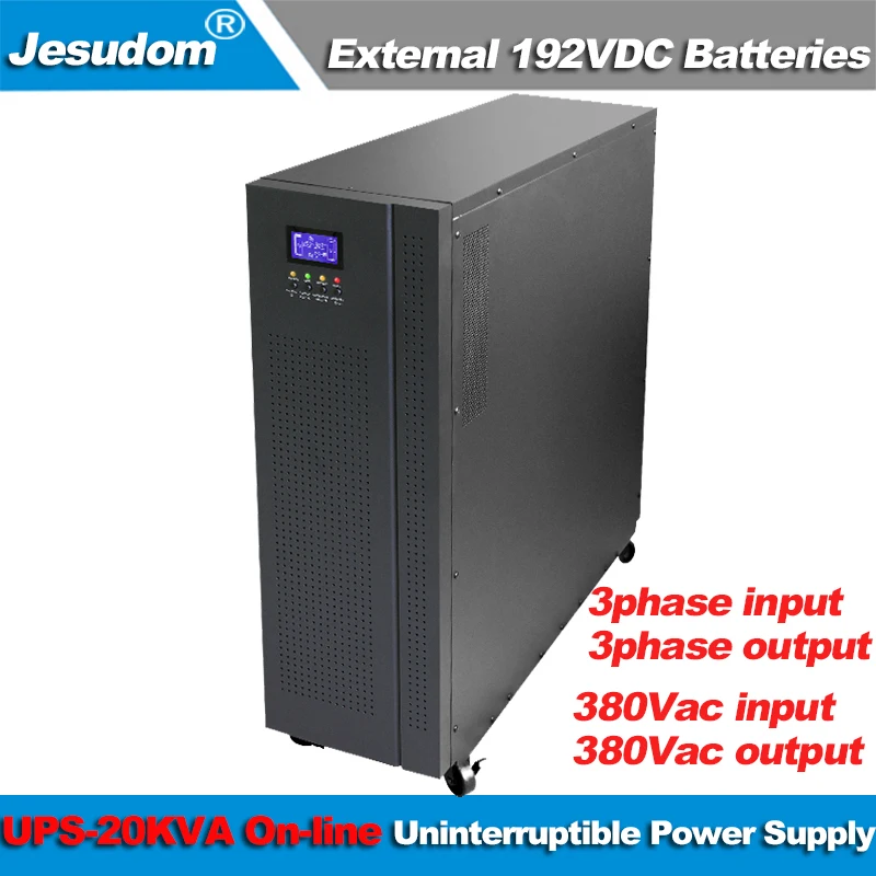 3Phase 20KVA 192VDC Online UPS External Battery Pure Sine Wave Output 3 Phase 380VAC Uninterruptible Power Supply
3Phase 20KVA 192VDC Online UPS External Battery Pure Sine Wave Output 3 Phase 380VAC Uninterruptible Power Supply