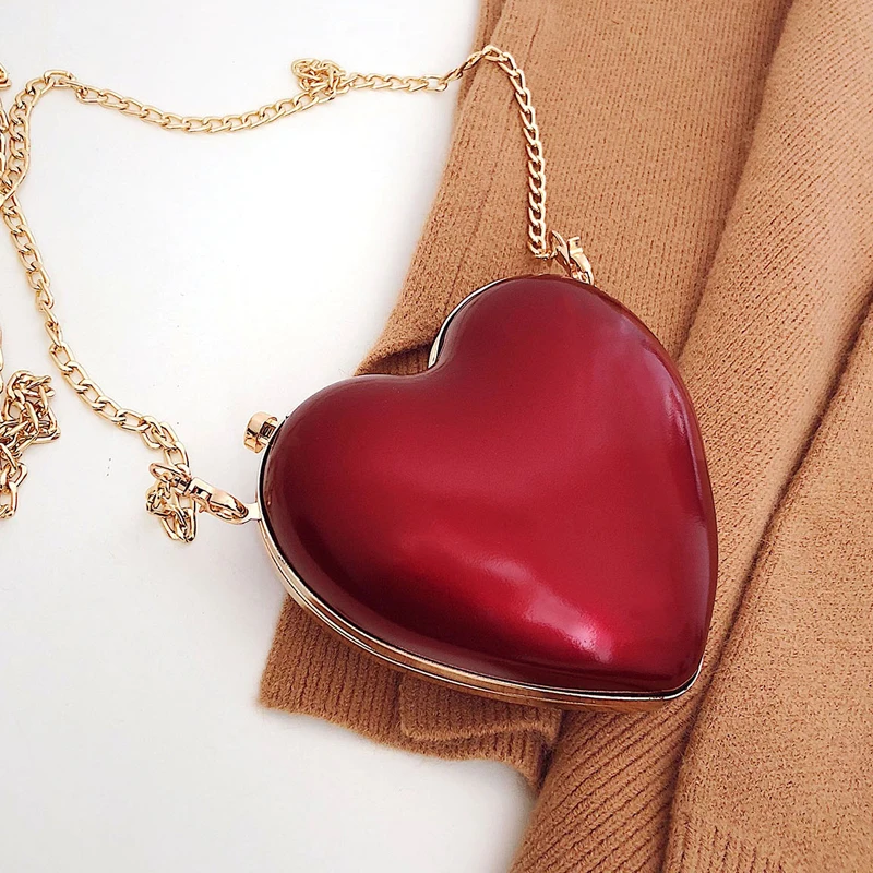 Fashion Heart-Shaped Patent Candy Color Ladies Party Clutch Bag Mini Chain Purse Handbag For Women Cross Boby Bag Designer Bags
Fashion Heart-Shaped Patent Candy Color Ladies Party Clutch Bag Mini Chain Purse Handbag For Women Cross Boby Bag Designer Bags