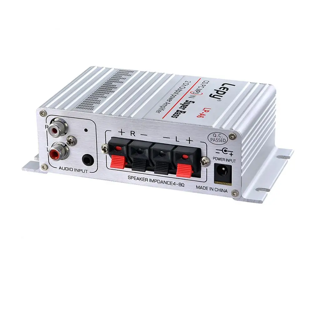 Lepy Auto Moto MP3 MP4 Hi-Fi Audio Stereo Mini Amplifier 12V 2A
Lepy Auto Moto MP3 MP4 Hi-Fi Audio Stereo Mini Amplifier 12V 2A