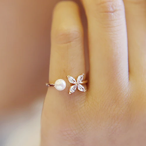 925 Sterling Silver Four-leaf flower zircon Open Rings For Women fashion Prevent Allergy Sterling-silver-jewelry
925 Sterling Silver Four-leaf flower zircon Open Rings For Women fashion Prevent Allergy Sterling-silver-jewelry