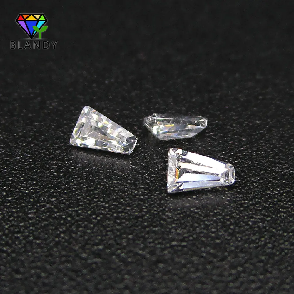 White Cubic Zirconia Stone Free Shipping AAAAA Quality 2x1.5x1mm-5x3x2mm Trapezoid Shape Machine Cut Synthetic CZ For Jewelry
White Cubic Zirconia Stone Free Shipping AAAAA Quality 2x1.5x1mm-5x3x2mm Trapezoid Shape Machine Cut Synthetic CZ For Jewelry