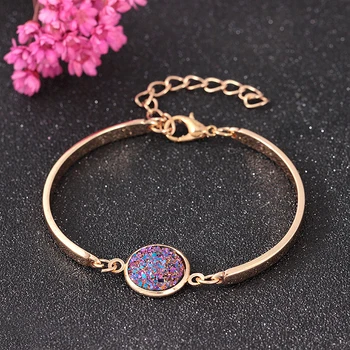 Bracelet Exquisite Fashion Nature Stone Big Druzy Stone Adjustable Golden 1PC Handmade Paillette Valentines Gift
Bracelet Exquisite Fashion Nature Stone Big Druzy Stone Adjustable Golden 1PC Handmade Paillette Valentines Gift