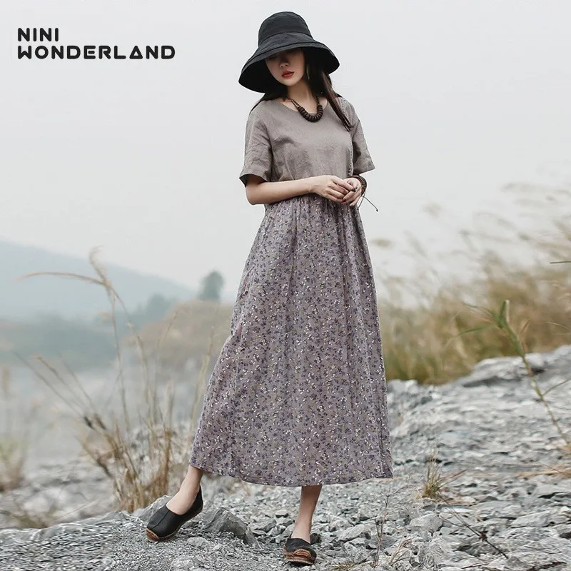 NINI WONDERLAND Summer Print Cotton Dress 2019 Women Patchwork Printed Dress Mori Girl Style Loose Dresses Female Big Size
NINI WONDERLAND Summer Print Cotton Dress 2019 Women Patchwork Printed Dress Mori Girl Style Loose Dresses Female Big Size