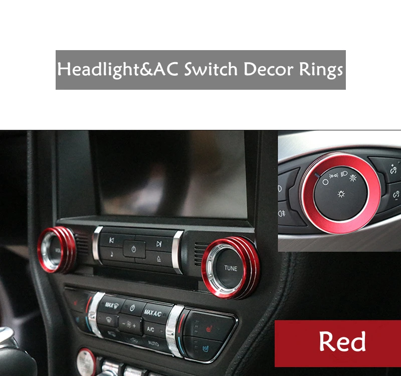 3Pcs/Set Car Interior Headlight & AC Switch Button Cover Trim Sticker ABS Fit For Ford Mustang 201-2018 Car Styling Accessories
3Pcs/Set Car Interior Headlight & AC Switch Button Cover Trim Sticker ABS Fit For Ford Mustang 201-2018 Car Styling Accessories