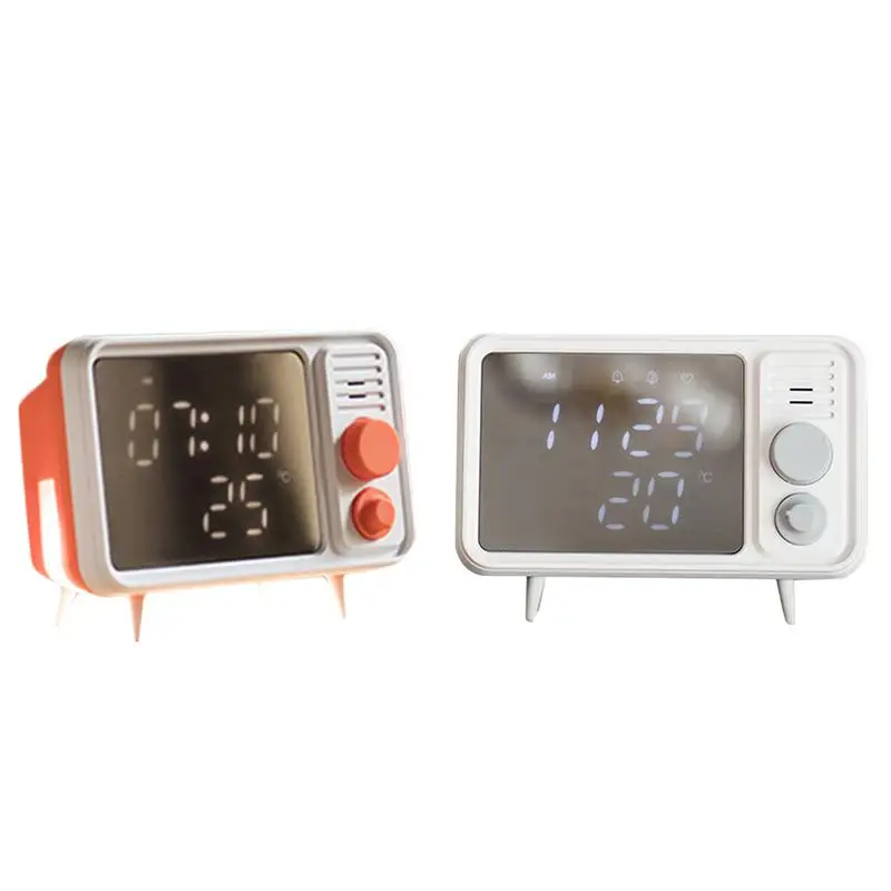 Multi-function Clock Retro TV Modeling LED Time Display Thermometer Recording Electronic Bed Alarm Clock Bedroom Decoration 
Multi-function Clock Retro TV Modeling LED Time Display Thermometer Recording Electronic Bed Alarm Clock Bedroom Decoration
