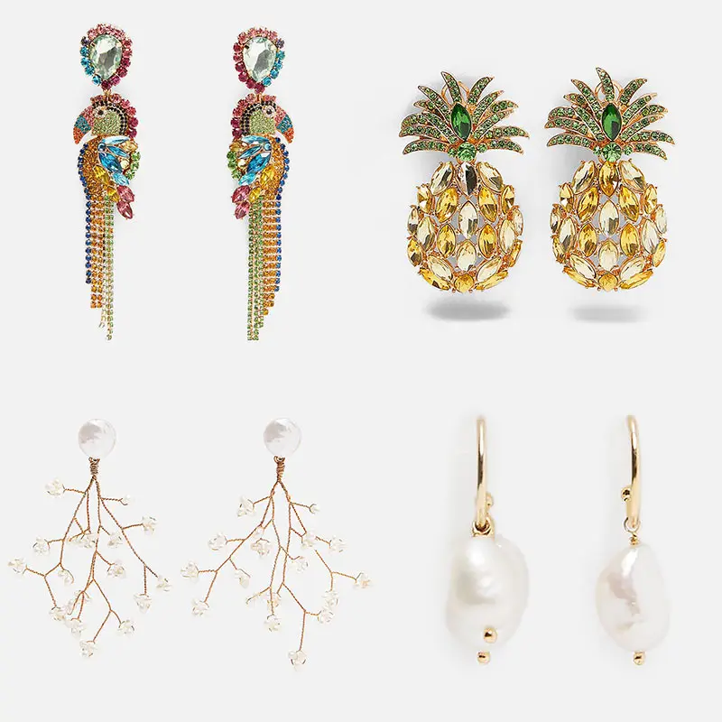Flatfoosie ZA Crystal Fringed Dangle Earrings For Women Bird Bohemian Shiny Tassel Hanging Drop Earring Pineapple Girls Jewelry
Flatfoosie ZA Crystal Fringed Dangle Earrings For Women Bird Bohemian Shiny Tassel Hanging Drop Earring Pineapple Girls Jewelry
