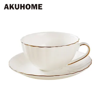 Golden Rim Ceramic Cup And Saucer Cup White Daisy Design Tea Cups 210ml Afternoon Tea
Golden Rim Ceramic Cup And Saucer Cup White Daisy Design Tea Cups 210ml Afternoon Tea