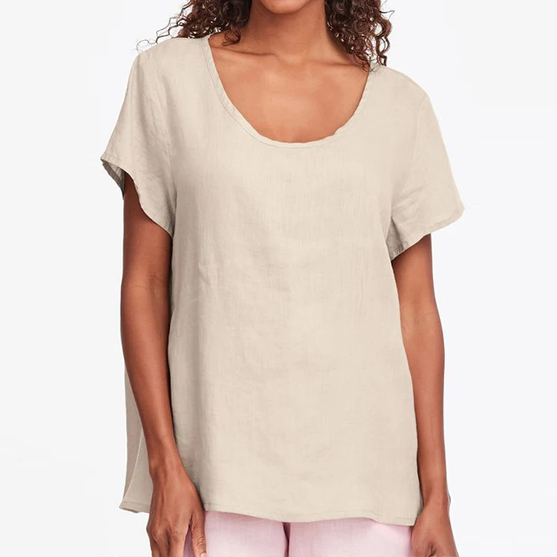 Summer O Neck Short Sleeve Linen Shirt ZANZEA Women Casual Elegant Blusas Chemise Femme Tunic Tops Robe Blouse Mujer Camisas
Summer O Neck Short Sleeve Linen Shirt ZANZEA Women Casual Elegant Blusas Chemise Femme Tunic Tops Robe Blouse Mujer Camisas