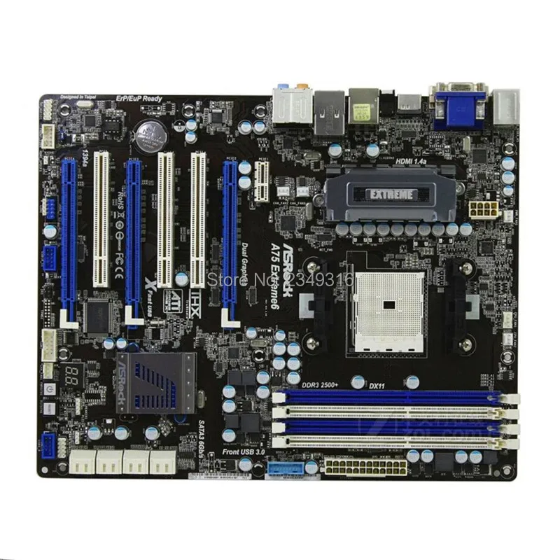 For ASRock A75 Extreme6 Original Used Desktop Motherboard A75 Socket FM1 DDR3 SATA3 USB3.0 ATX
For ASRock A75 Extreme6 Original Used Desktop Motherboard A75 Socket FM1 DDR3 SATA3 USB3.0 ATX
