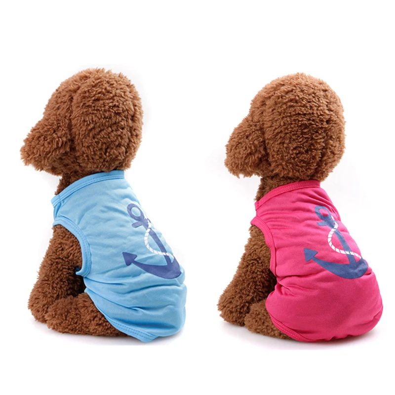 Fashion Pet Dog Vest Cute Cartoon Anchor Heart Printed Dog Clothes for Cat Puppy Pink Blue T-Shirts Party Customes (4 Size)
Fashion Pet Dog Vest Cute Cartoon Anchor Heart Printed Dog Clothes for Cat Puppy Pink Blue T-Shirts Party Customes (4 Size)